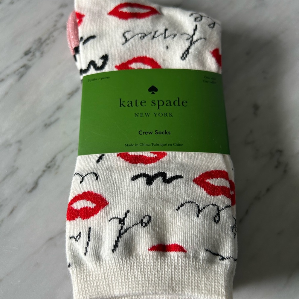 kate spade 3 pair Crew Socks